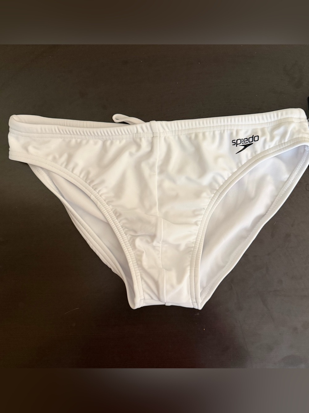 White Speedo Men’s bathing suit Bottoms POWER FLEX 50+ UPF Chlorine Resistant 34 - Picture 3 of 16